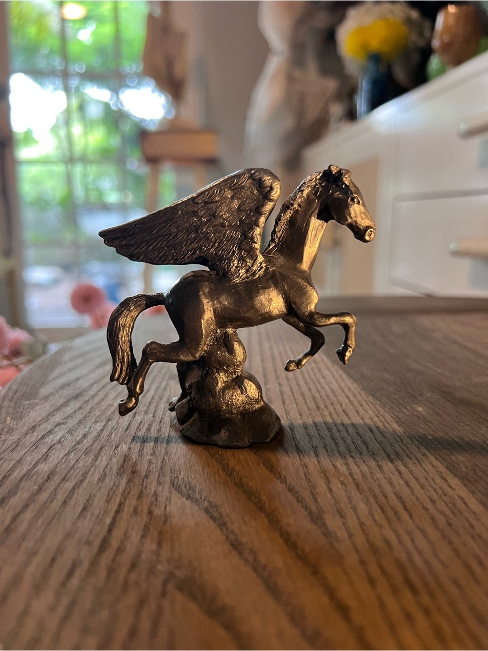 Decorative pewter Pegasus Figurine - Winged Horse Sculpture